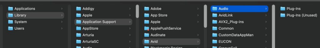 Avid > Audio > Plug-Ins