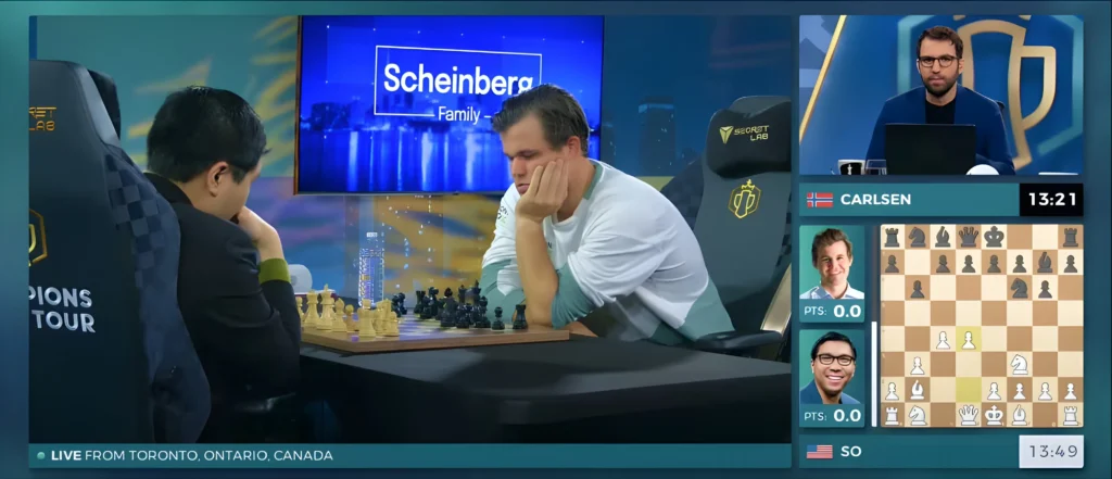 Chess.com players thinking about their next move