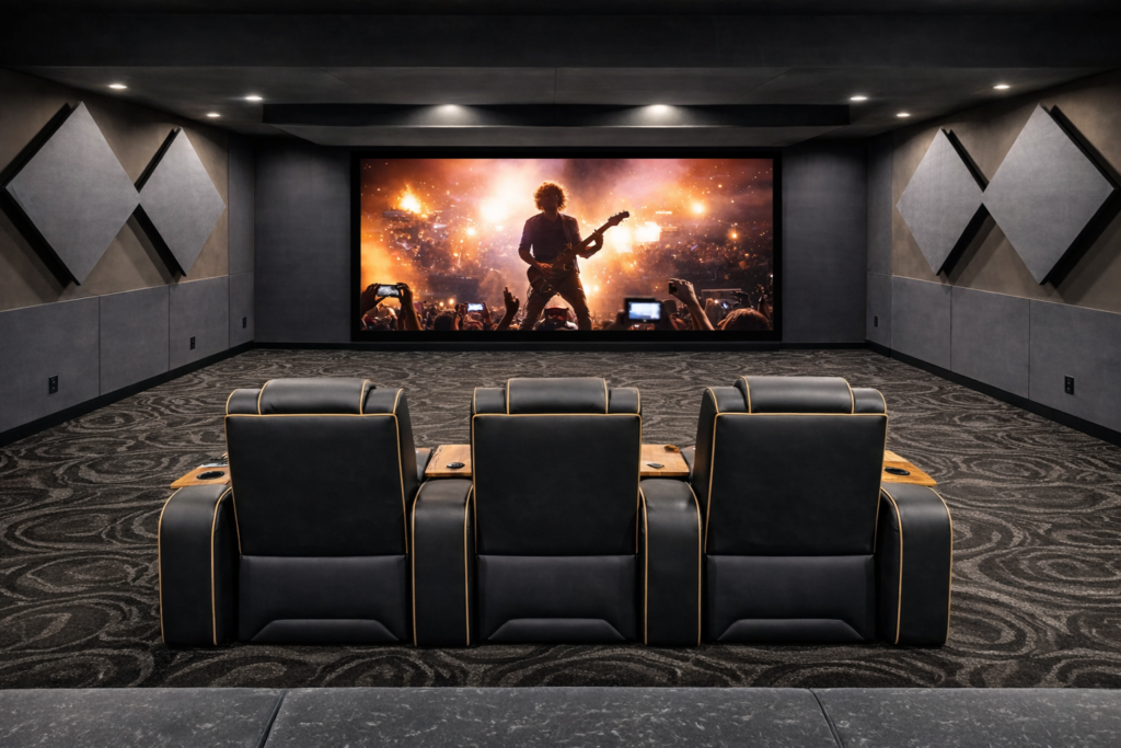 Home Theater Gray Design