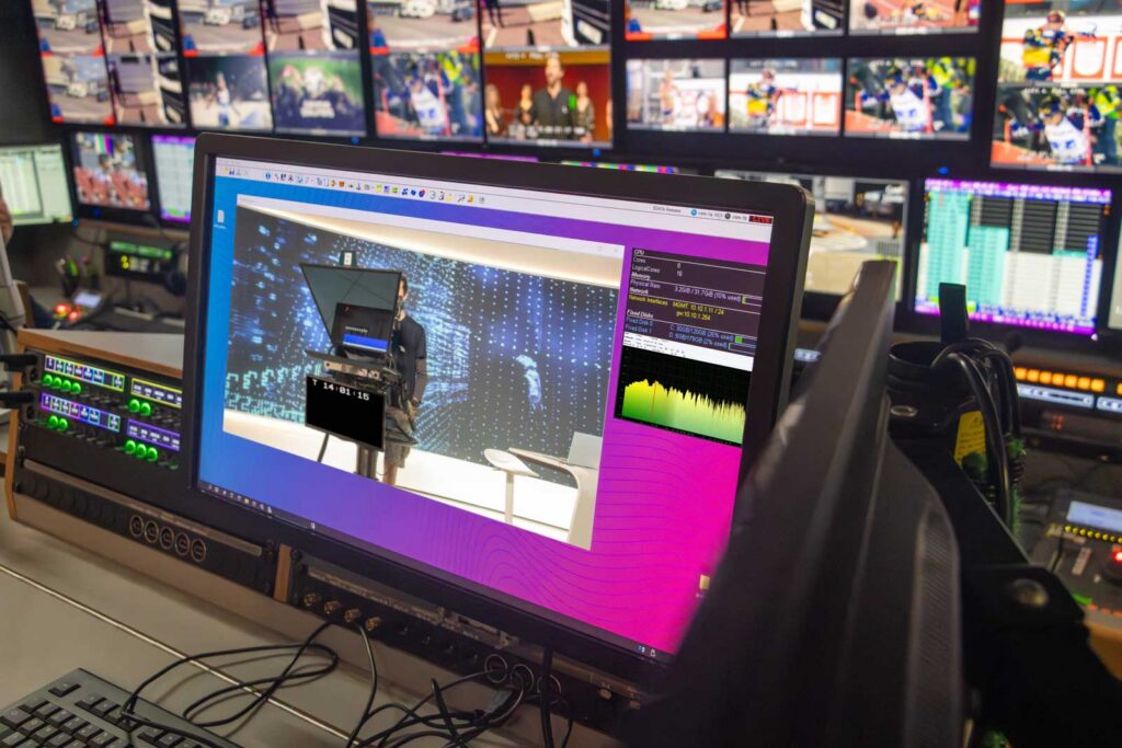 Global live production operations team managing IP-based workflows
