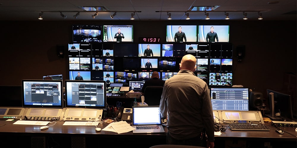 virtual production control room