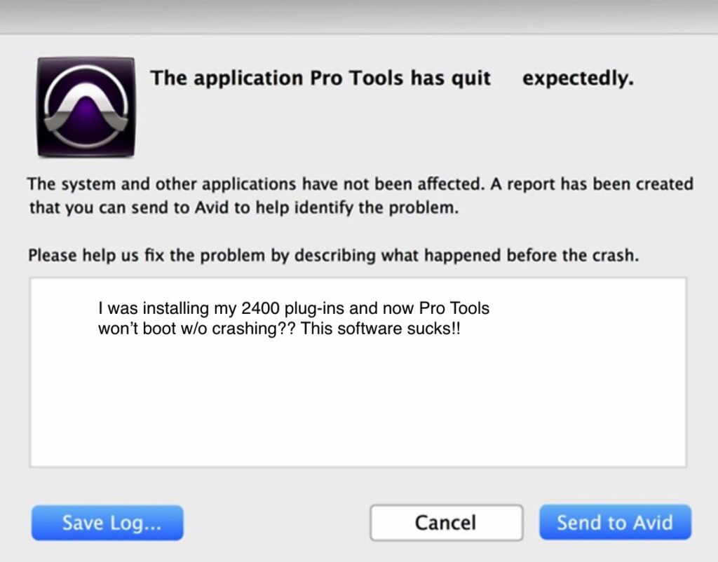 Application Crash