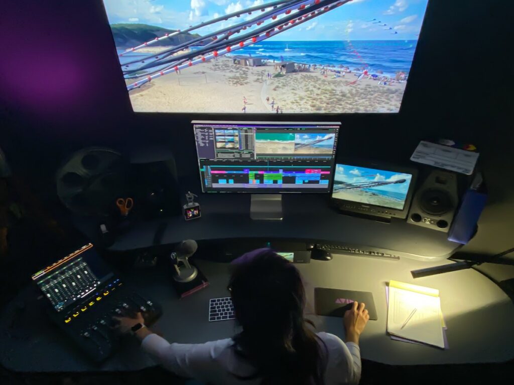editor using avid media composer